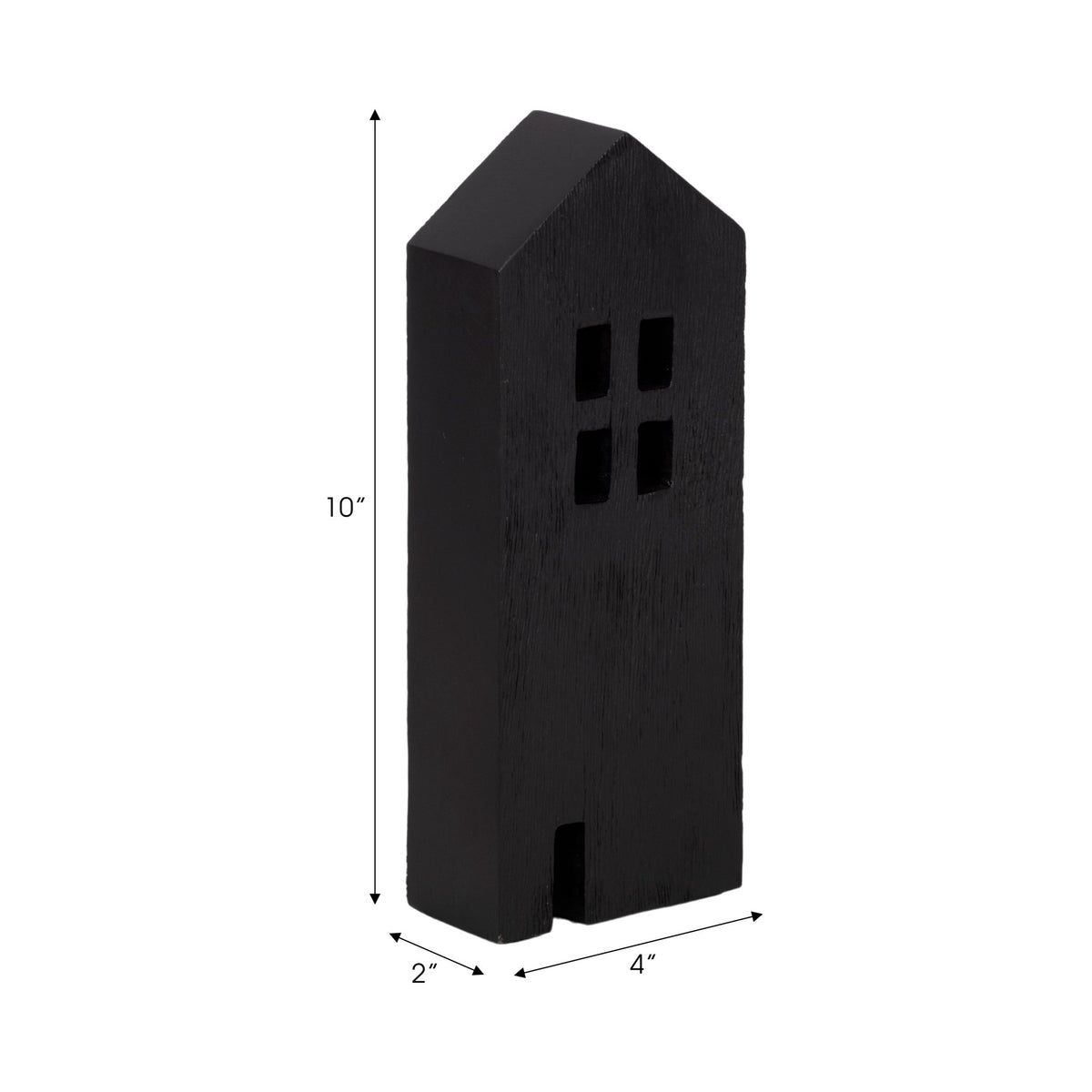 10" Wood House Decor, Black Table Decors| Sagebrook Home