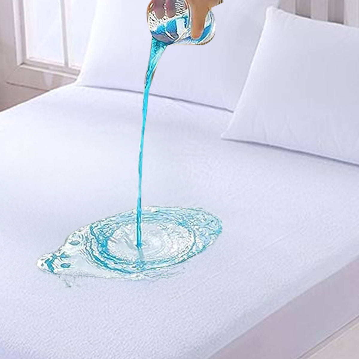 100% waterproof Towel Mattress Protector with Rubber Edges 200×160×5 
