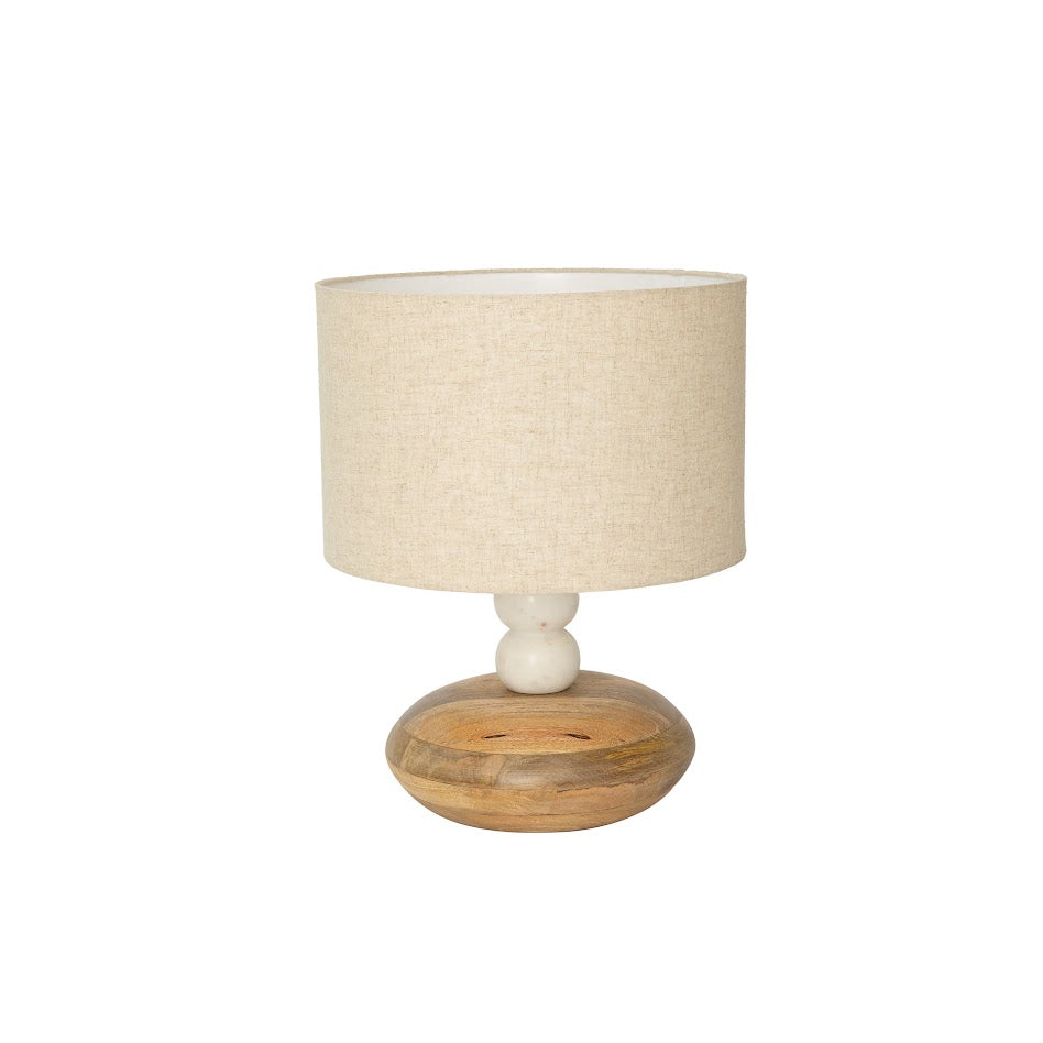 Pebla Natural Wood Table Lamp - 32cm