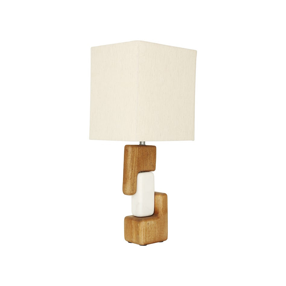 Vetro Natural Wood Table Lamp - 43cm