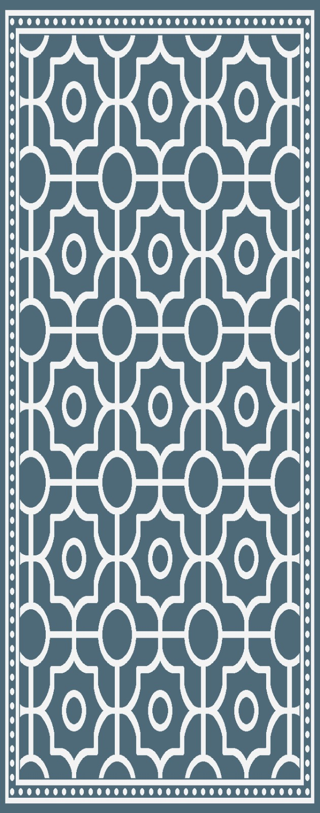 Blue Geometric Rug - 240 x 340 cm