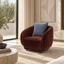 Boho Burgundy Velvet 1 Seater
