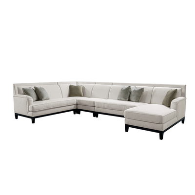 Romanian Key Beige Sectional Armless 1 seater