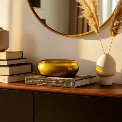 10x3" 61 Oz Midnight Amber Scented Candle, Amber - Al Rugaib Furniture