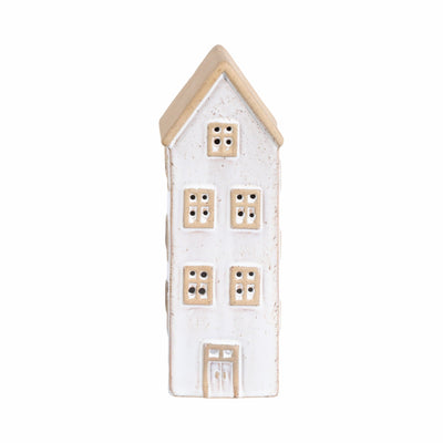 10x3" Narrow House Tealight Holder, Ivory - Al Rugaib Furniture