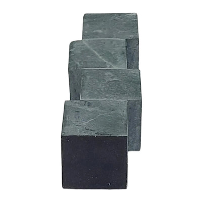 10x3" Stacked Cube Marble Taper Holder, Green - Al Rugaib Furniture