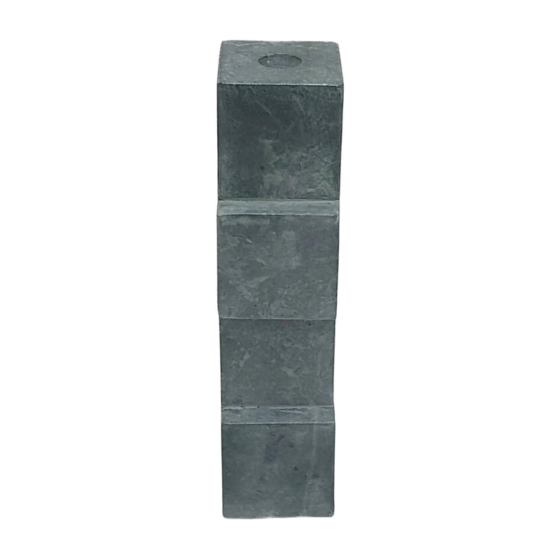 10x3" Stacked Cube Marble Taper Holder, Green - Al Rugaib Furniture