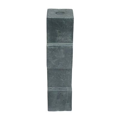 10x3" Stacked Cube Marble Taper Holder, Green - Al Rugaib Furniture
