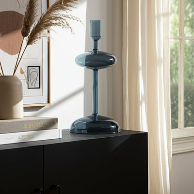 10x4" Retro Bubble Taper Holder, Blue - Al Rugaib Furniture