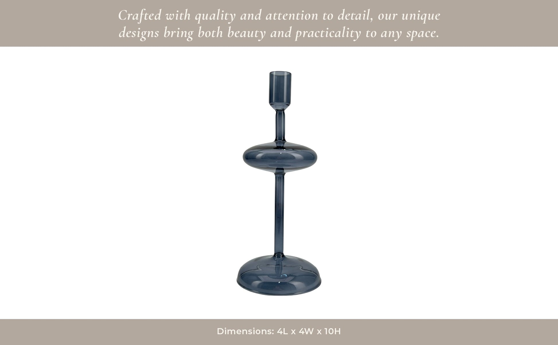 10x4" Retro Bubble Taper Holder, Blue Candle Holders| Sagebrook Home