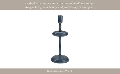 10x4" Retro Bubble Taper Holder, Blue - Al Rugaib Furniture