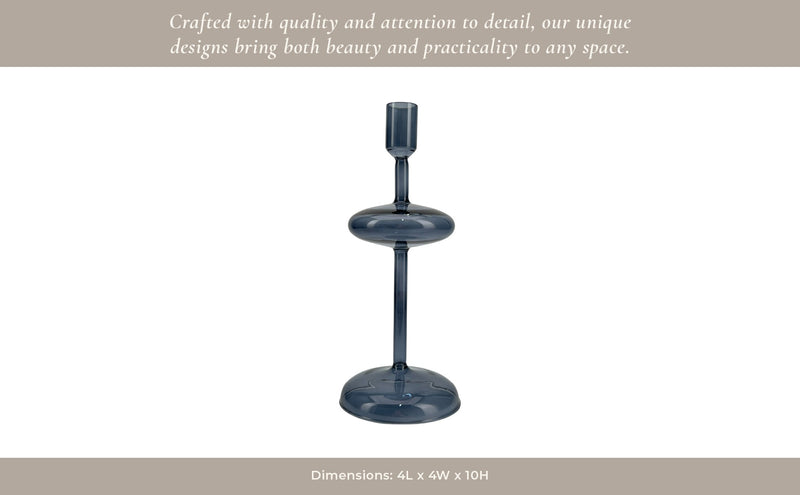 10x4" Retro Bubble Taper Holder, Blue - Al Rugaib Furniture