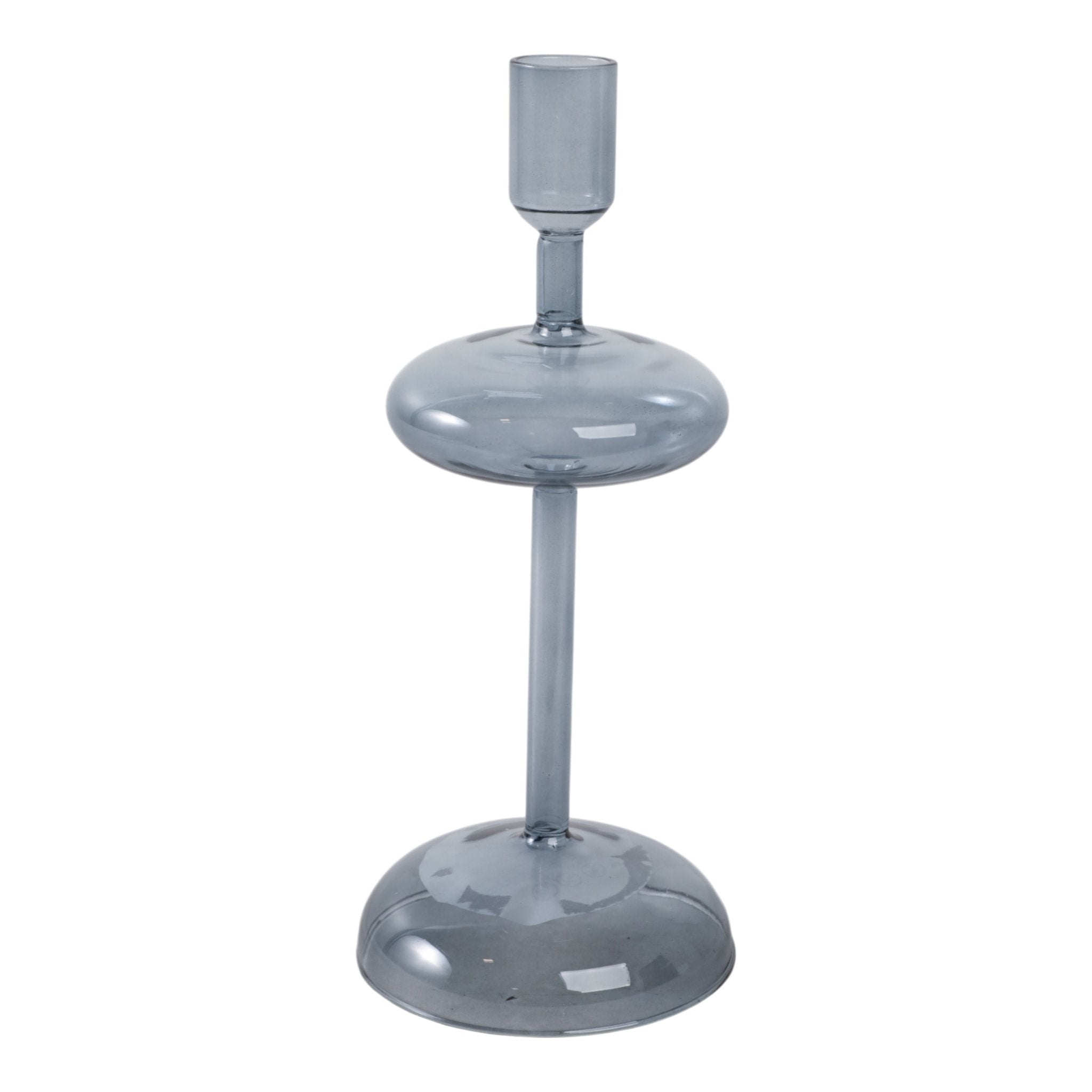 10x4" Retro Bubble Taper Holder, Blue Candle Holders| Sagebrook Home