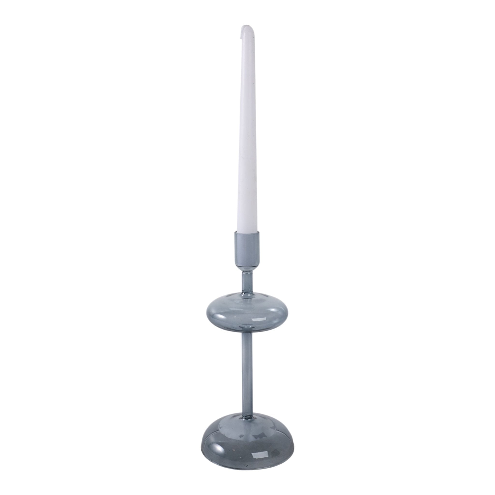 10x4" Retro Bubble Taper Holder, Blue Candle Holders| Sagebrook Home