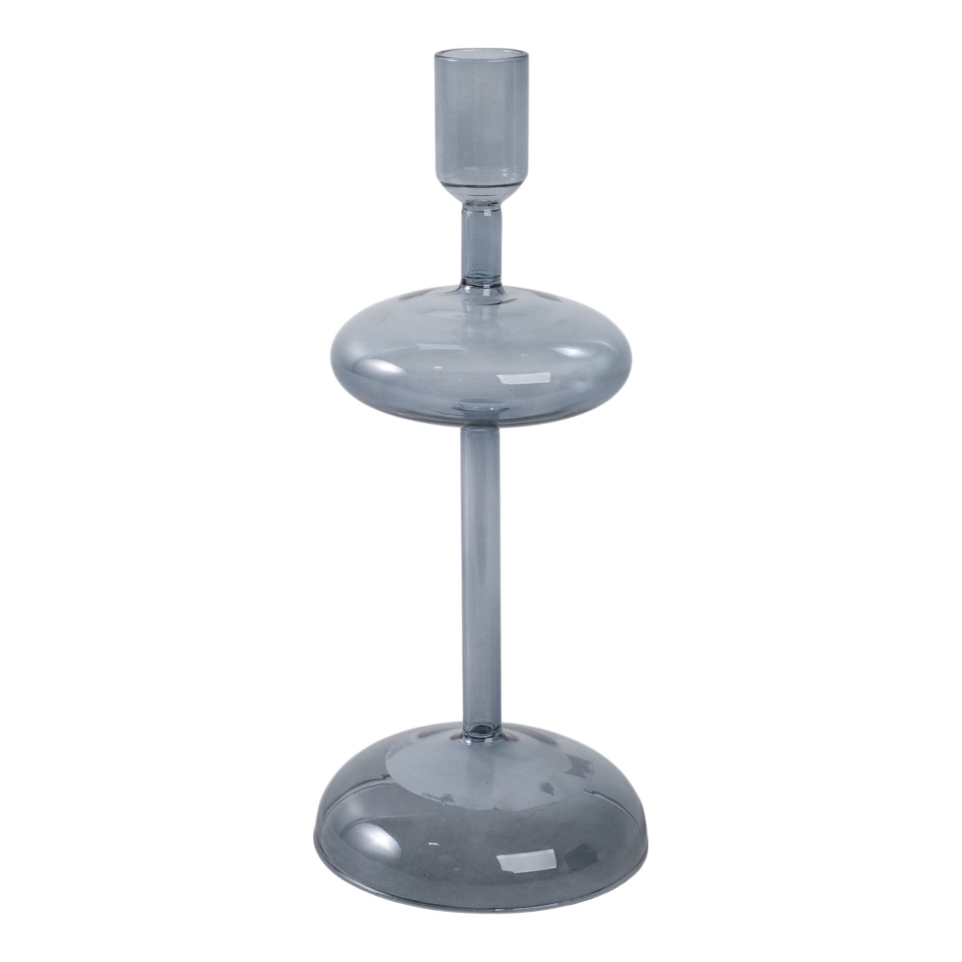 10x4" Retro Bubble Taper Holder, Blue Candle Holders| Sagebrook Home