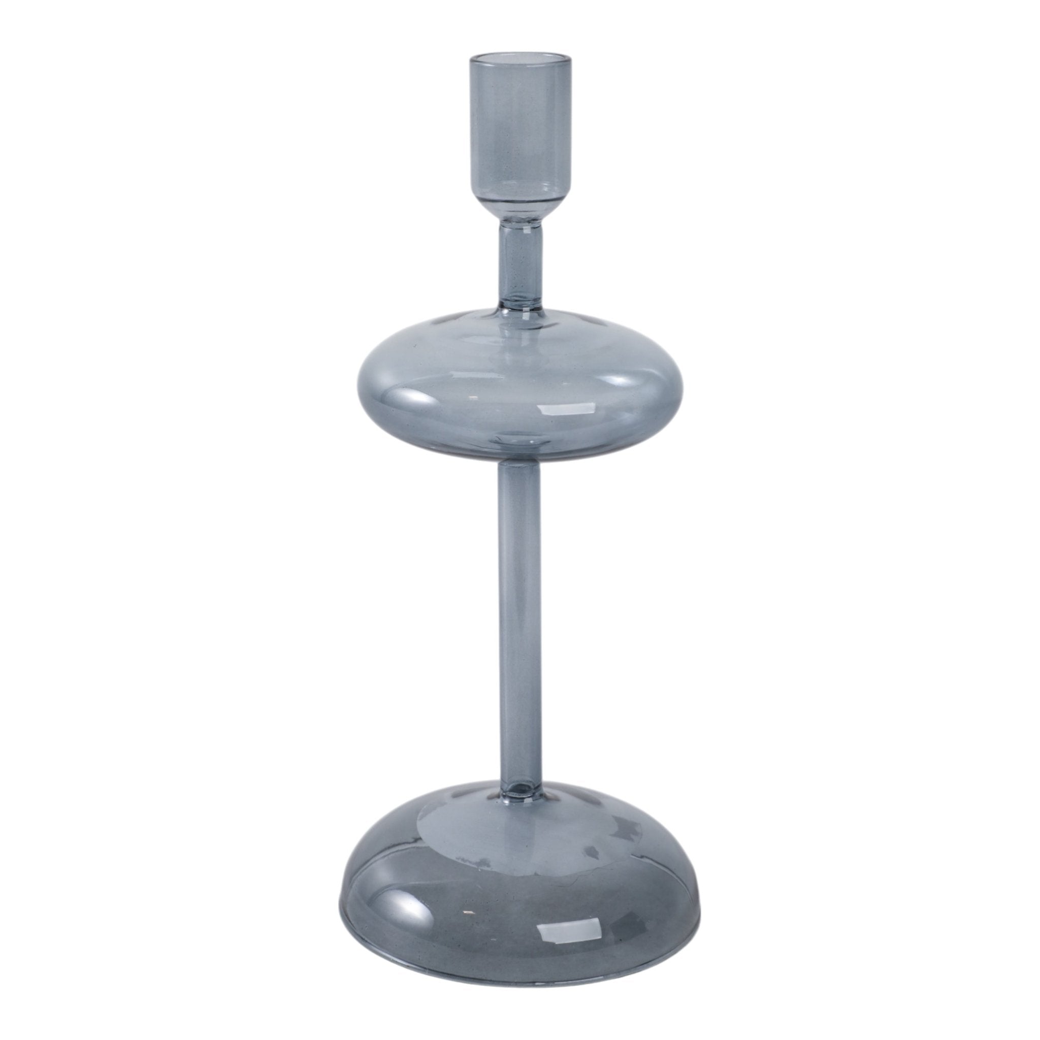 10x4" Retro Bubble Taper Holder, Blue Candle Holders| Sagebrook Home