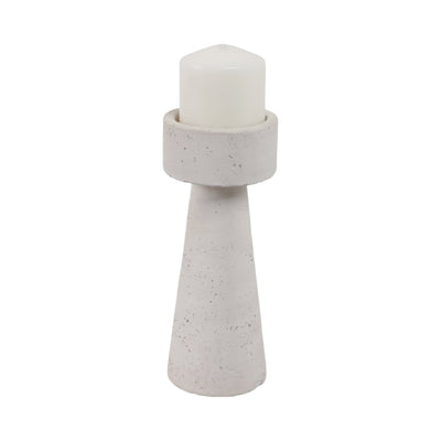 10x4" Taper & Pillar Holder, White - Al Rugaib Furniture