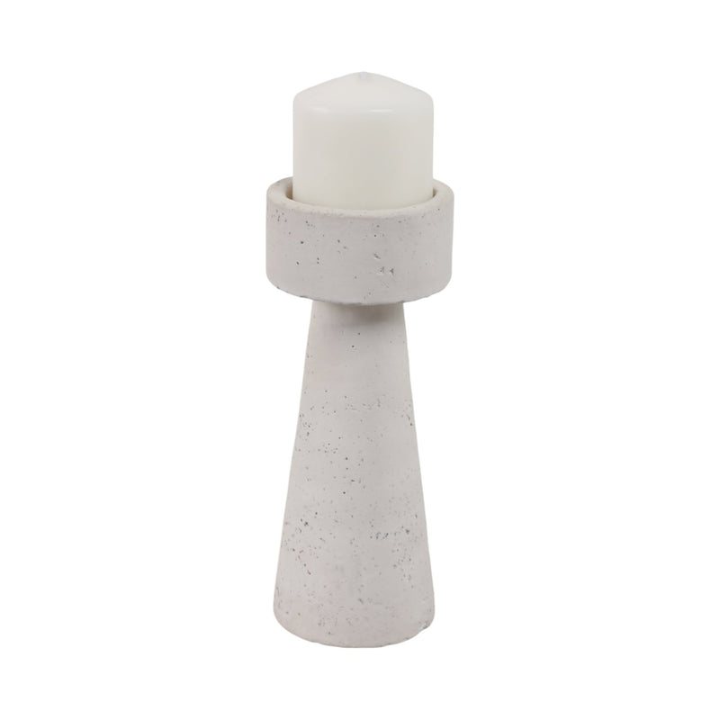 10x4" Taper & Pillar Holder, White - Al Rugaib Furniture