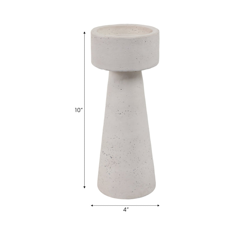 10x4" Taper & Pillar Holder, White - Al Rugaib Furniture