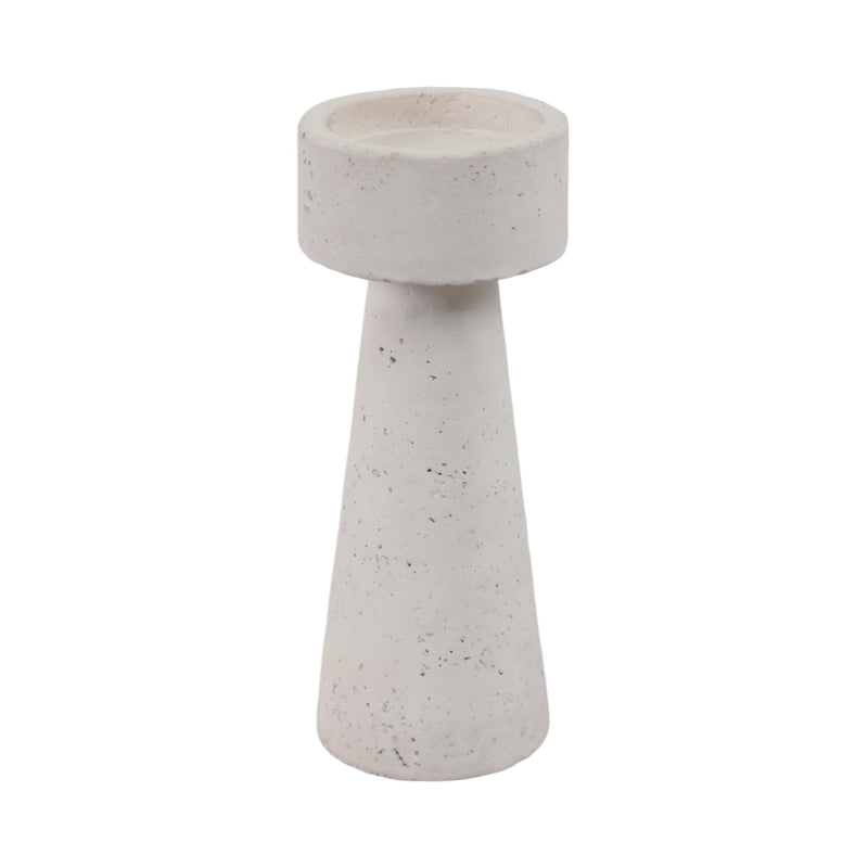 10x4" Taper & Pillar Holder, White - Al Rugaib Furniture