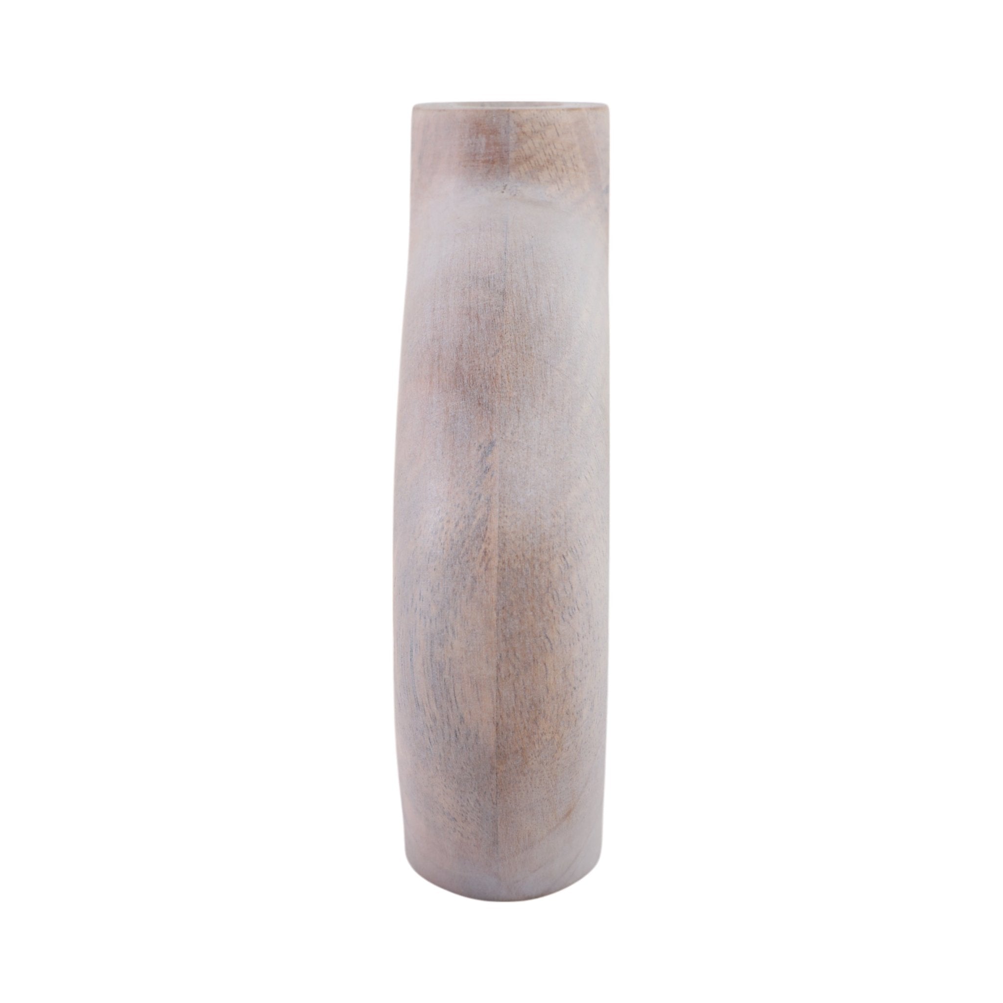 10x7" Cut-out Wood Vase, Whitewash Vases and Jars| Sagebrook Home