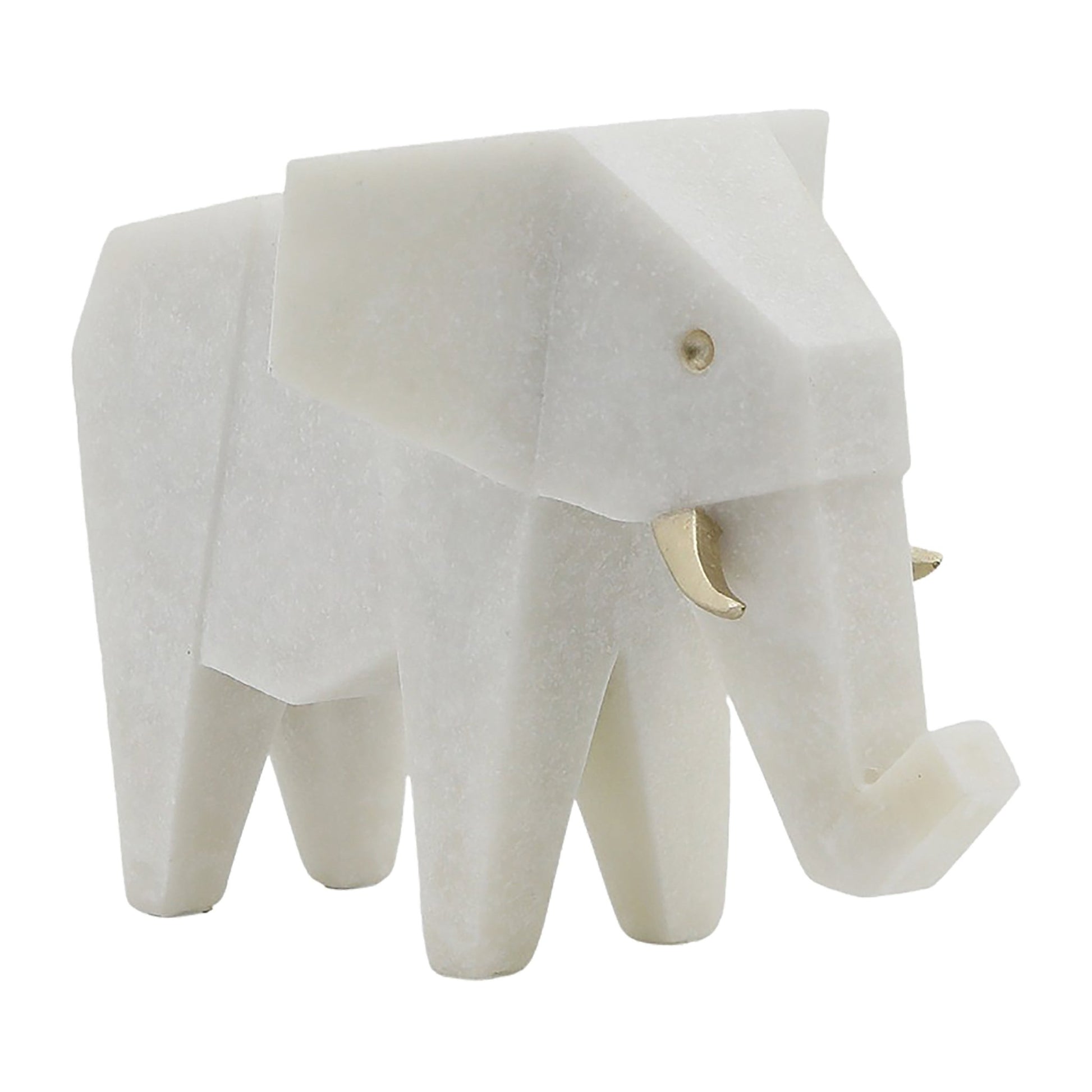 11" ANDORA ELEPHANT STATUARY, WHITE Table Decors| Sagebrook Home
