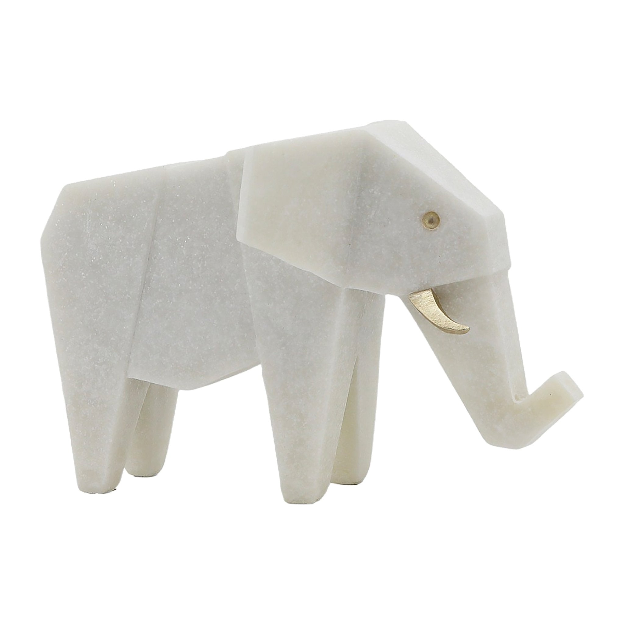 11" ANDORA ELEPHANT STATUARY, WHITE Table Decors| Sagebrook Home