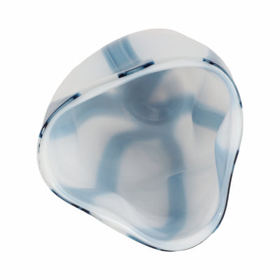 11" Beldan Medium Blue Glass Vase - Al Rugaib Furniture