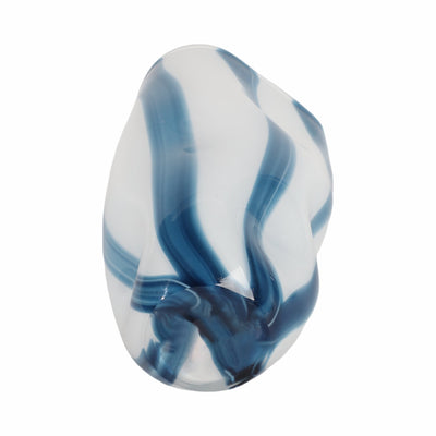 11" Beldan Medium Blue Glass Vase - Al Rugaib Furniture