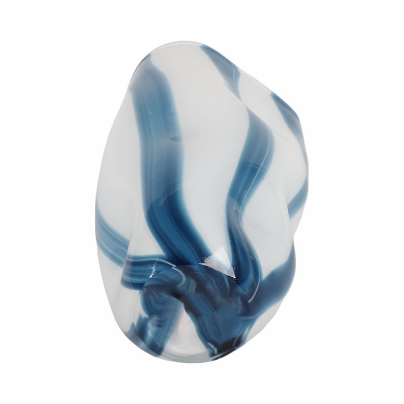 11" Beldan Medium Blue Glass Vase - Al Rugaib Furniture