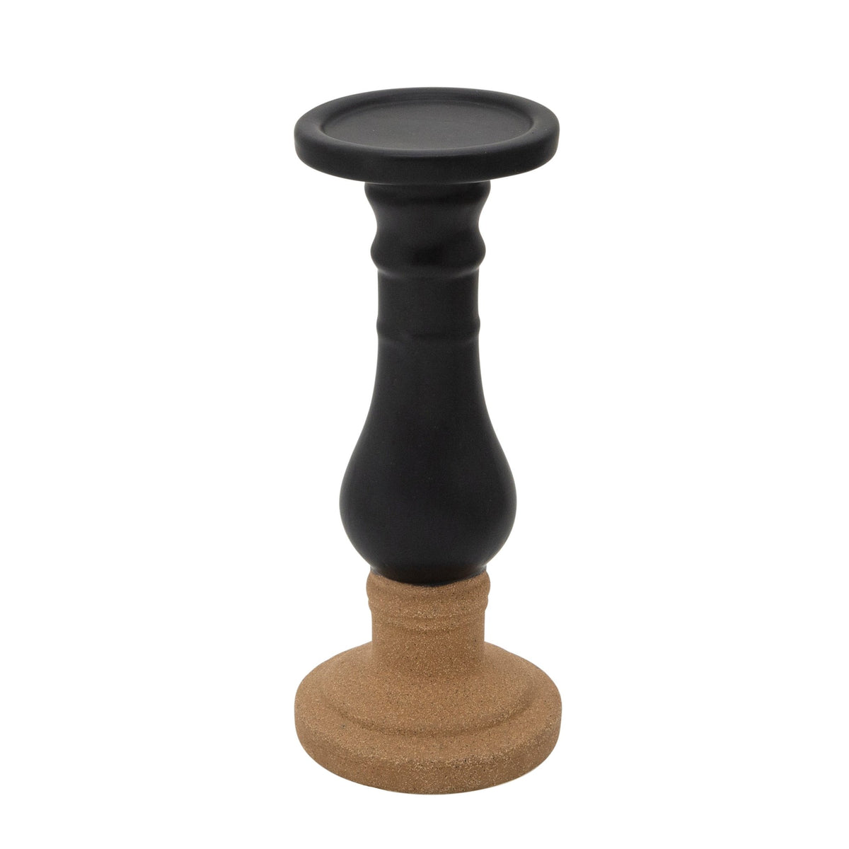 11" Candle Holder 2Tone, Black Candle Holders| Sagebrook Home