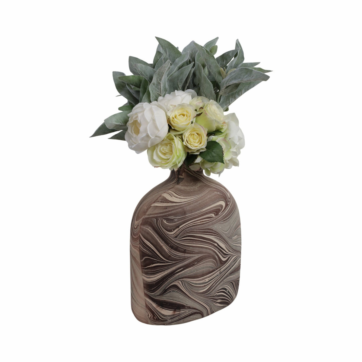 11" CARRANA SMALL BROWN ECOMIX VASE Vases and Jars| Sagebrook Home