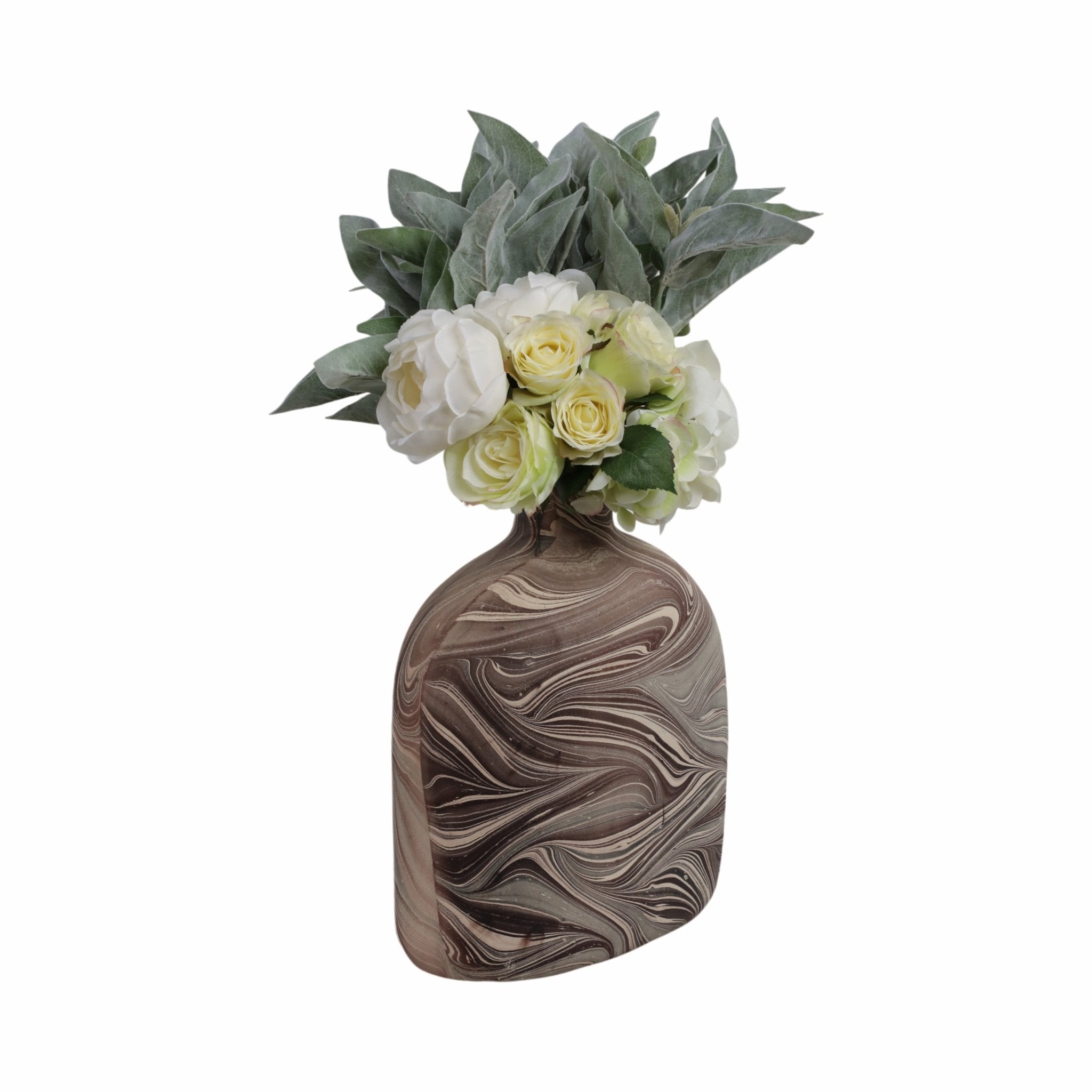 11" CARRANA SMALL BROWN ECOMIX VASE Vases and Jars| Sagebrook Home