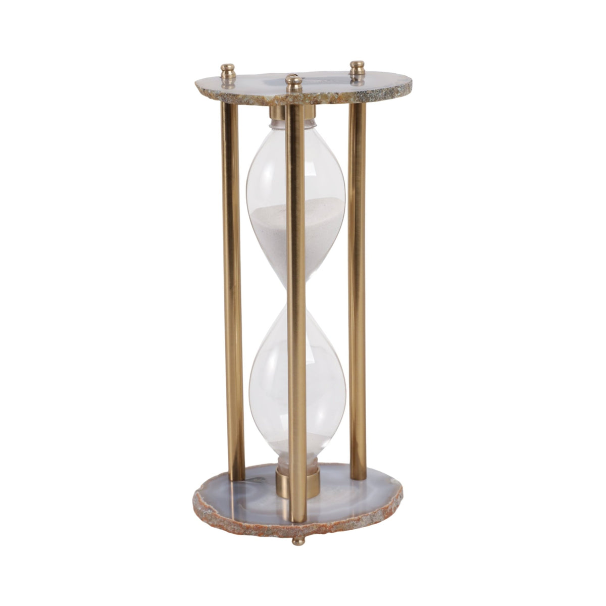 11" Ellis Agate Hourglass Table Decors| Sagebrook Home