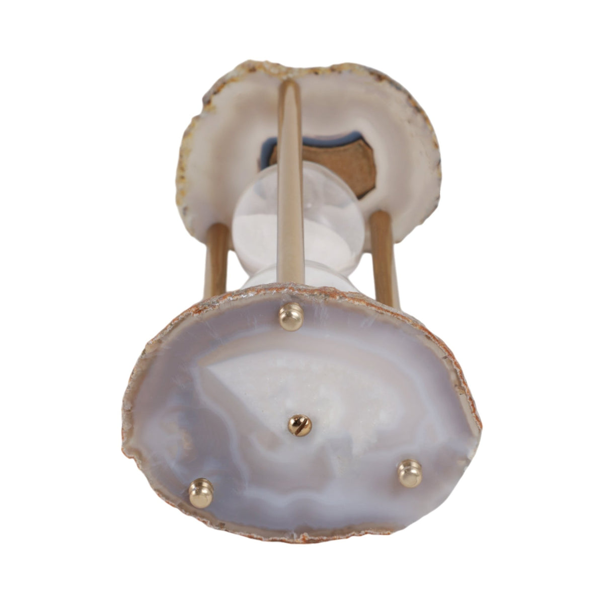 11" Ellis Agate Hourglass Table Decors| Sagebrook Home