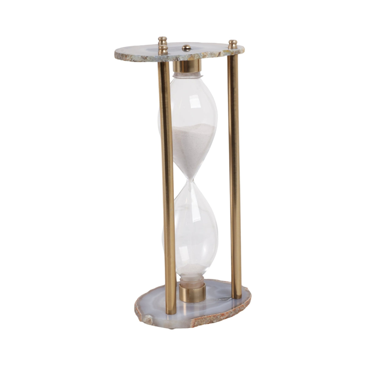 11" Ellis Agate Hourglass Table Decors| Sagebrook Home