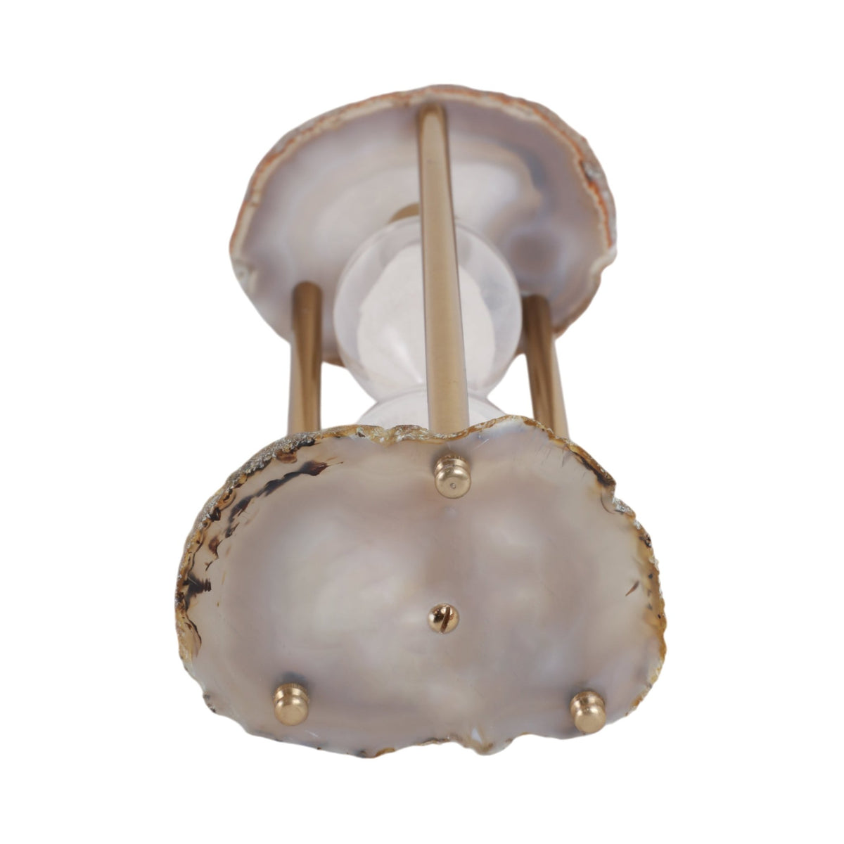 11" Ellis Agate Hourglass Table Decors| Sagebrook Home