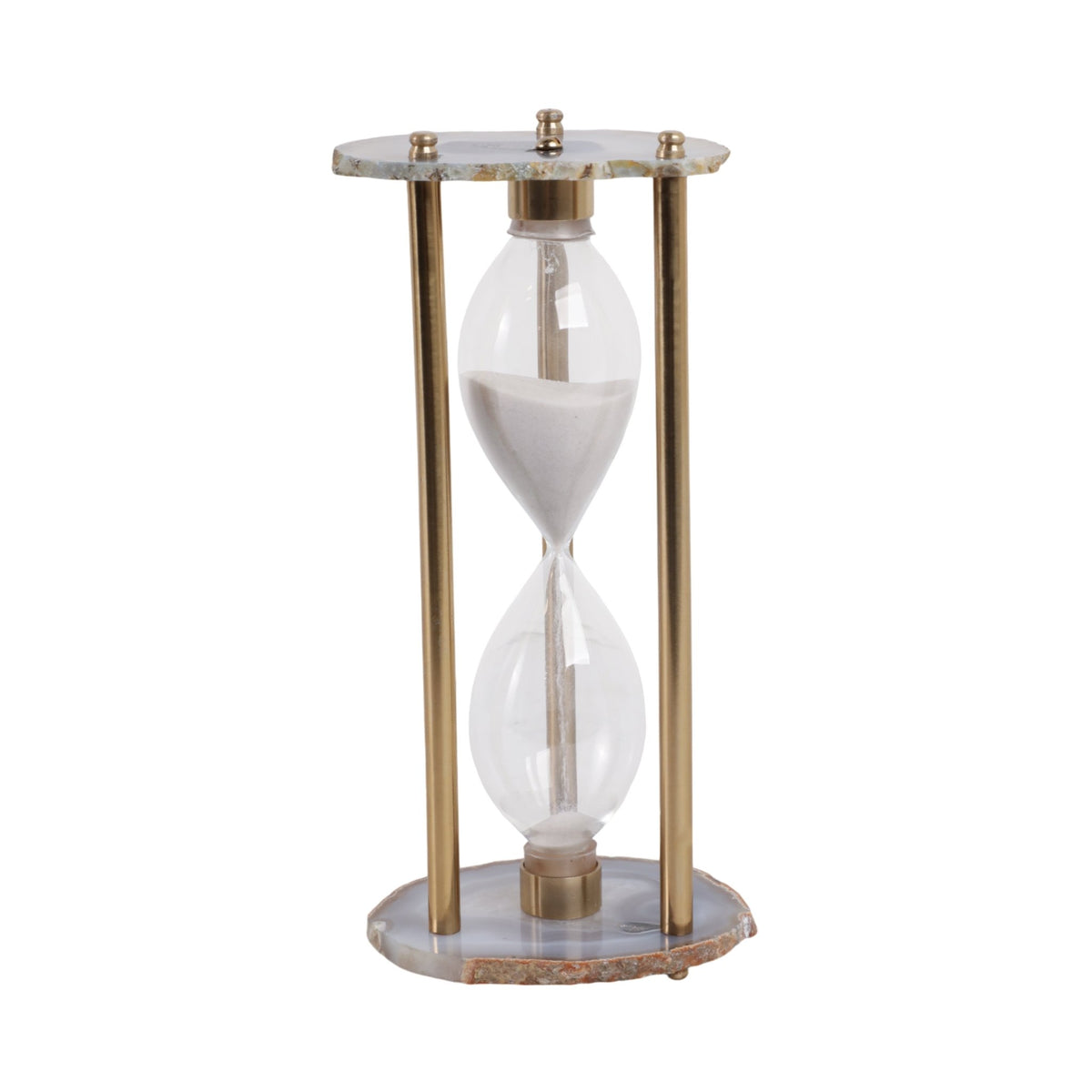 11" Ellis Agate Hourglass Table Decors| Sagebrook Home