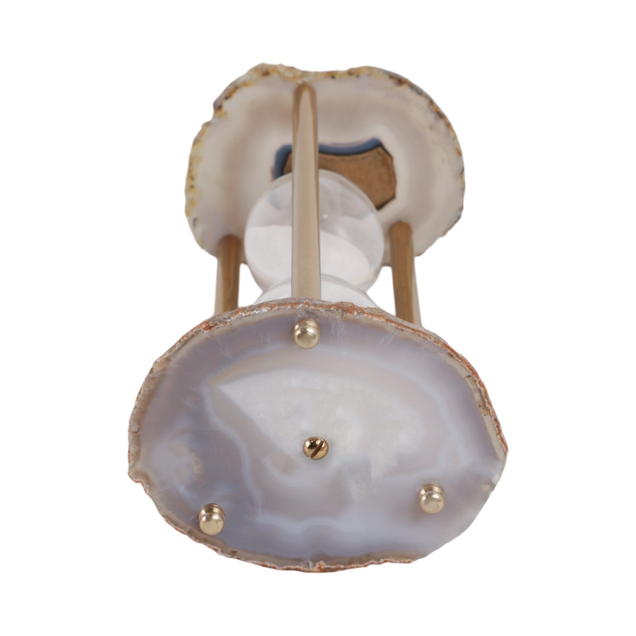 11" Ellis Agate Hourglass Table Decors| Sagebrook Home
