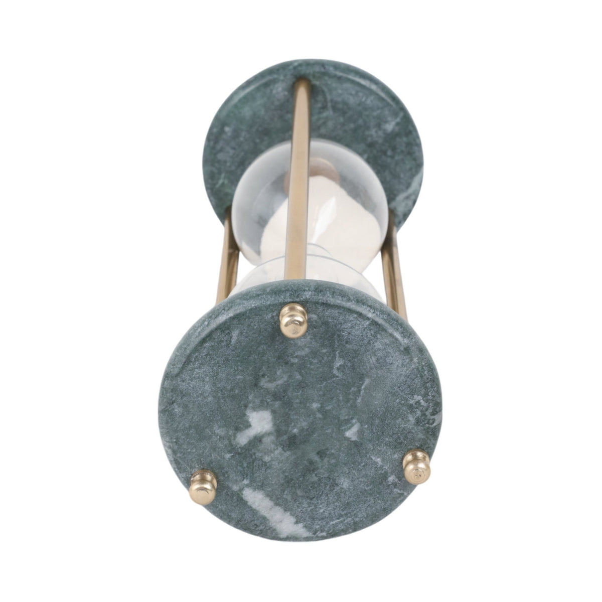 11" Finnegan Green Marble Hourglass Table Decors| Sagebrook Home