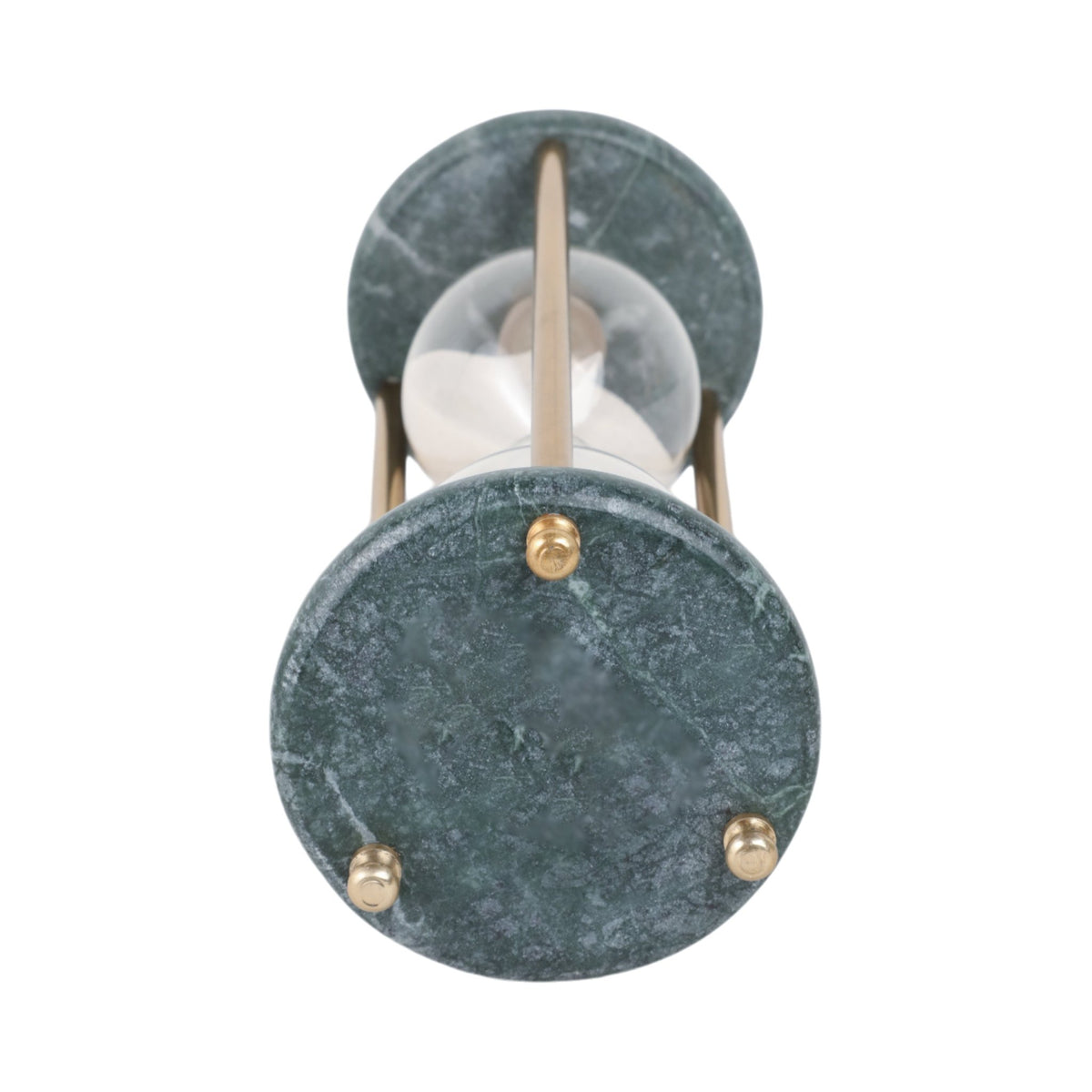 11" Finnegan Green Marble Hourglass Table Decors| Sagebrook Home