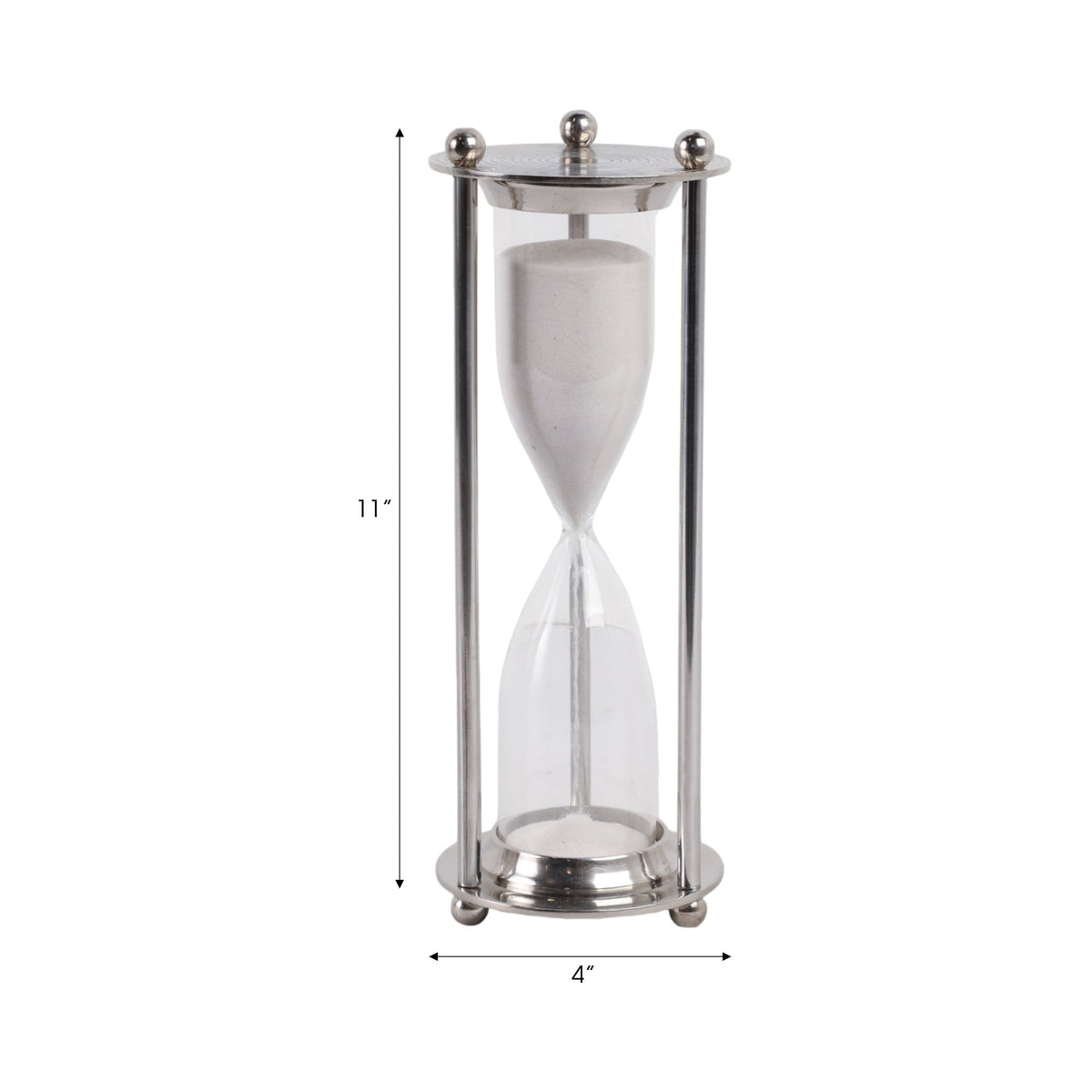 11" GATLIN METAL HOURGLASS Table Decors| Sagebrook Home