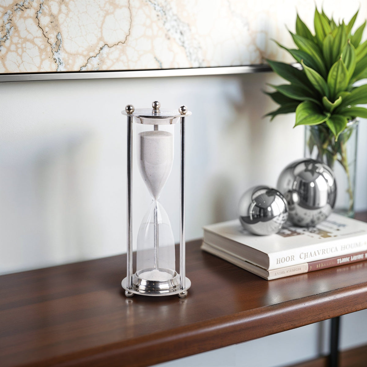 11" GATLIN METAL HOURGLASS Table Decors| Sagebrook Home