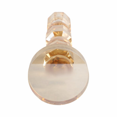 11" Geo Crystal Taper Holder, Amber - Al Rugaib Furniture