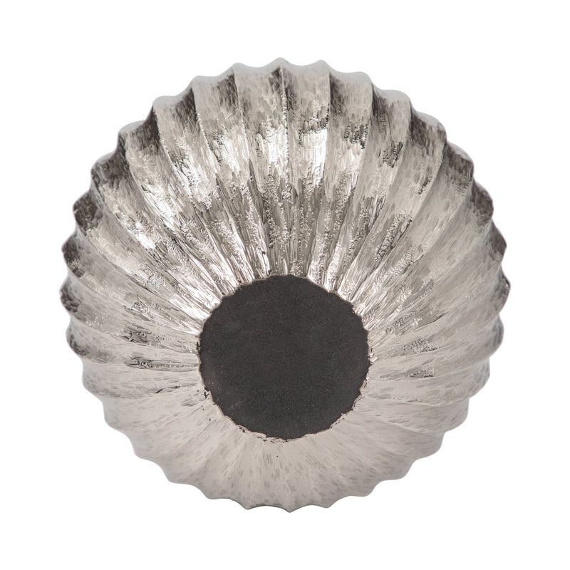 11" Gila Large Metal Cast Vase, Silver - Al Rugaib Furniture