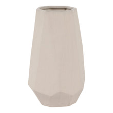 11" HOLDRON LARGE ANGULAR VASE, WHITE