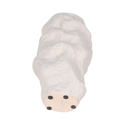 11" Jagged Textured Vase, White - Al Rugaib Furniture