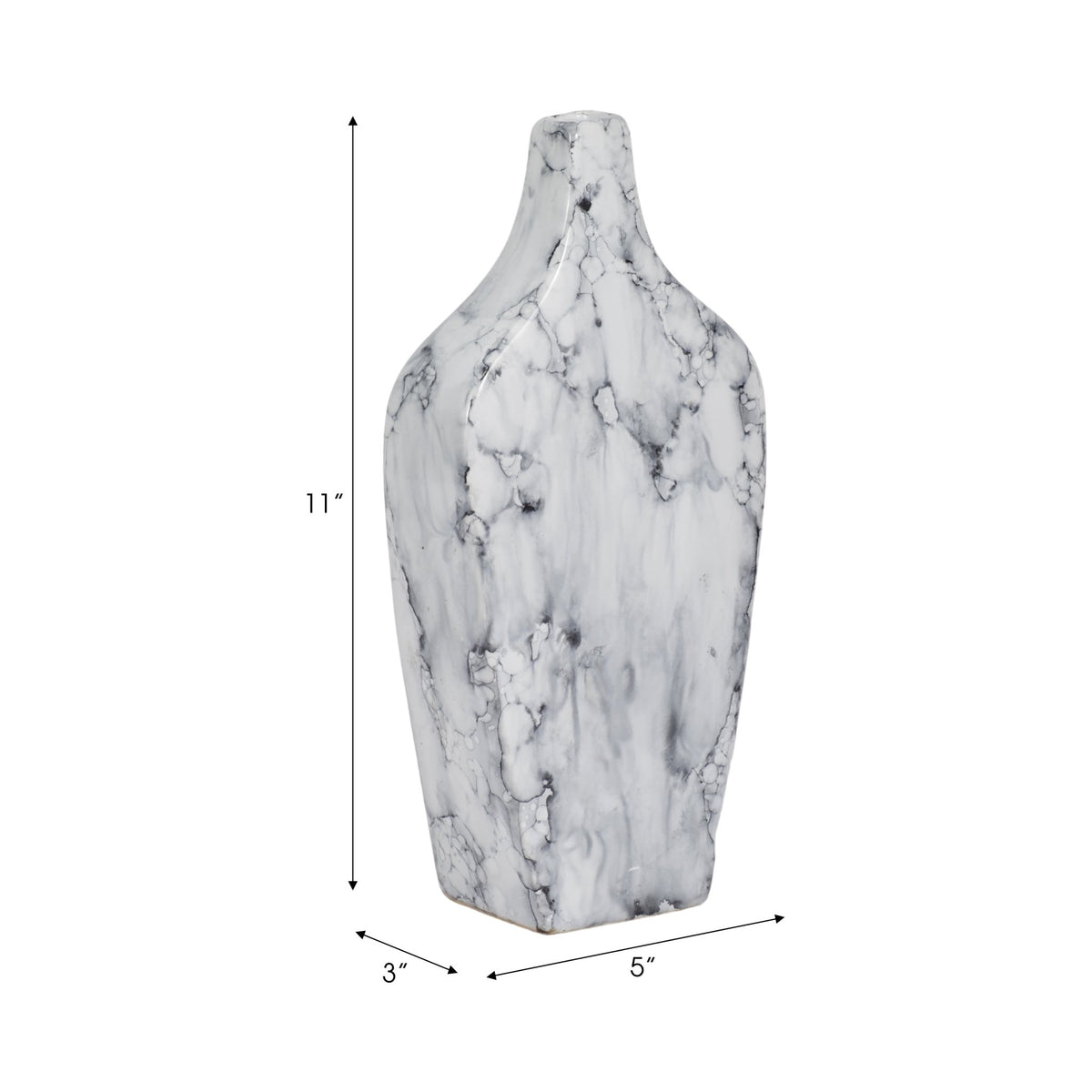 11" Karlin Small Marbled Vase Vases and Jars| Sagebrook Home