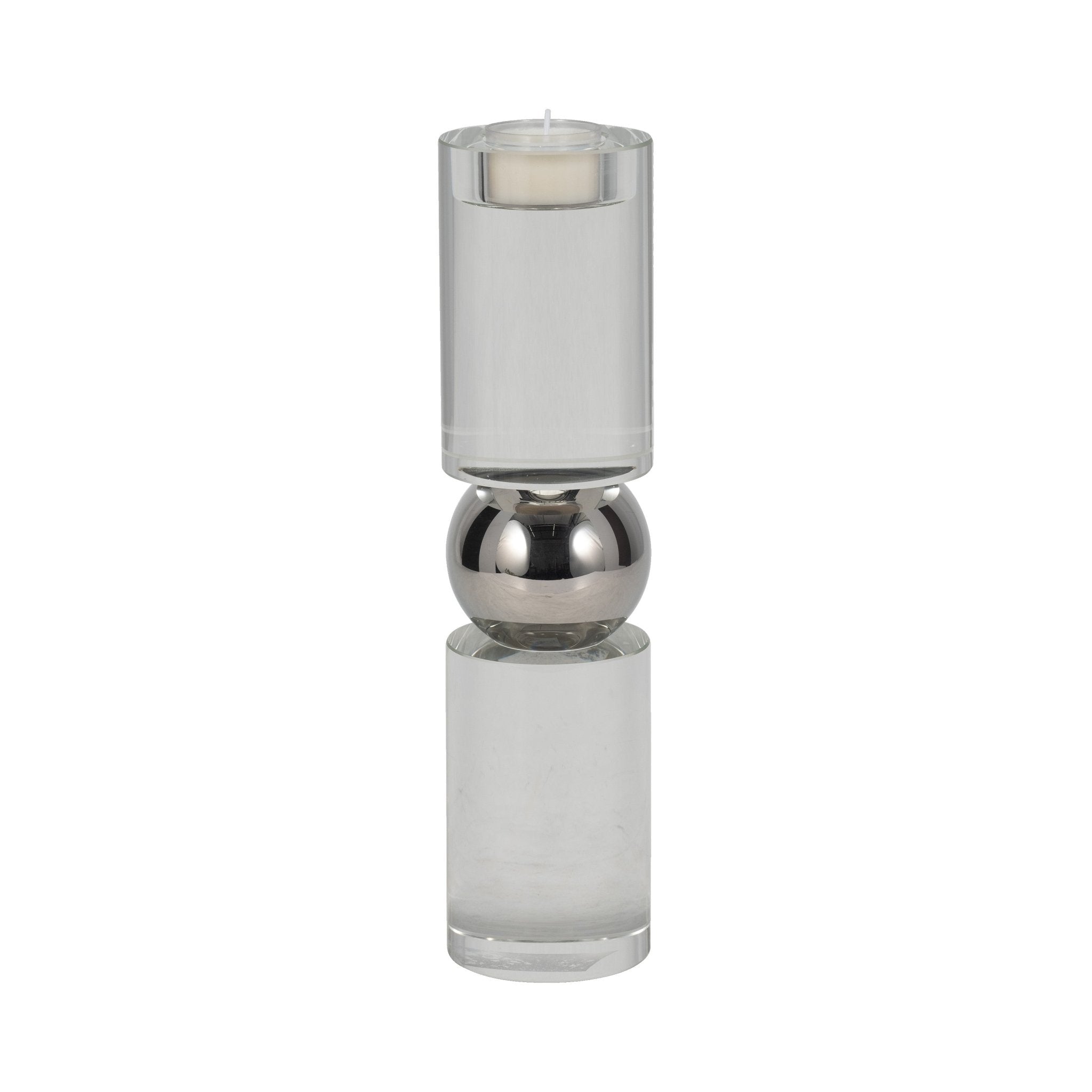 11" MARLA MEDIUM CRYSTAL CANDLESTICK Table Decors| Sagebrook Home