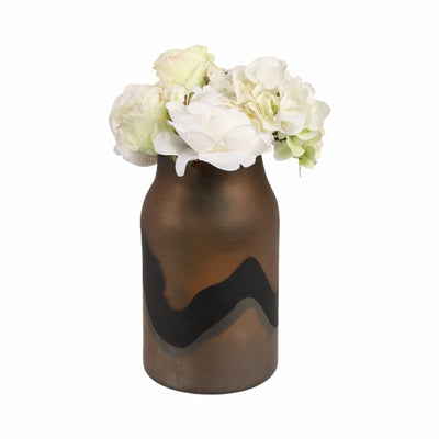 11" Mason Small Brown Glass Vase - Al Rugaib Furniture